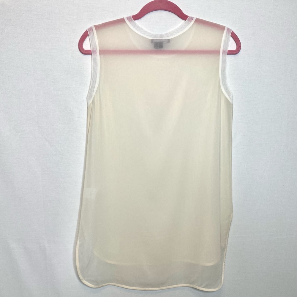 VINCE sheer off-white fancy top 🤍 - Picture 2 of 11